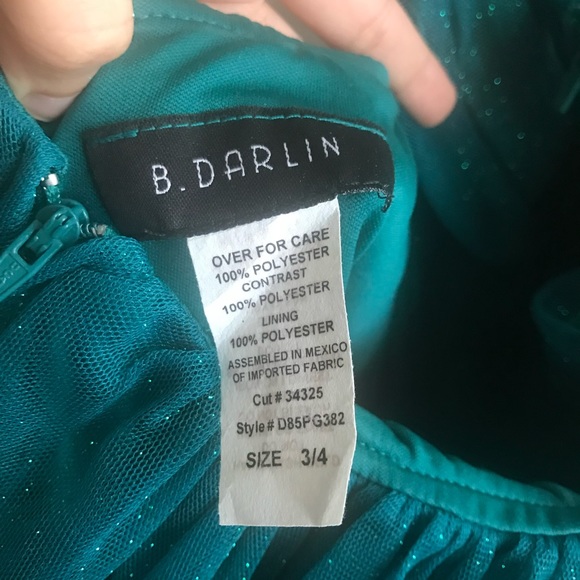 Strapless Sparkly Blue Homecoming Party Dress - Picture 6 of 6